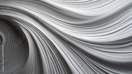 Abstract Swirling White Form