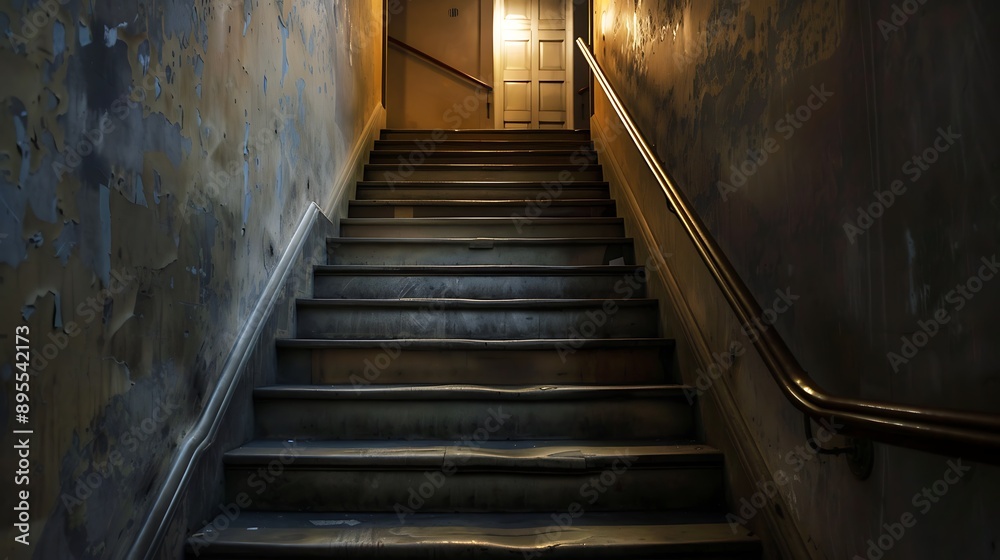 Obraz premium Doored stairway rest the space at an establishment