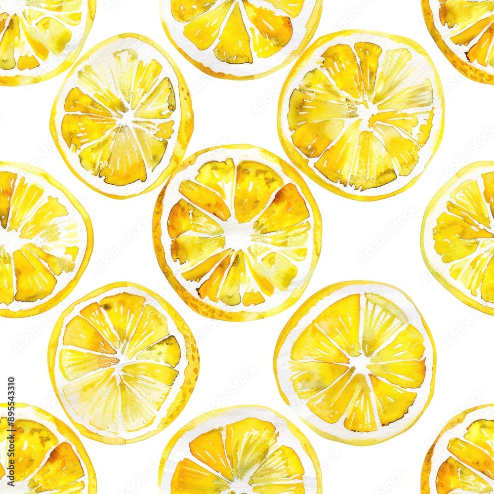 Watercolor lemon bars seamless repeating pattern, minimal pattern, high contrasty Watercolor lemon bars seamless repeating pattern, minimal pattern, high contrasty