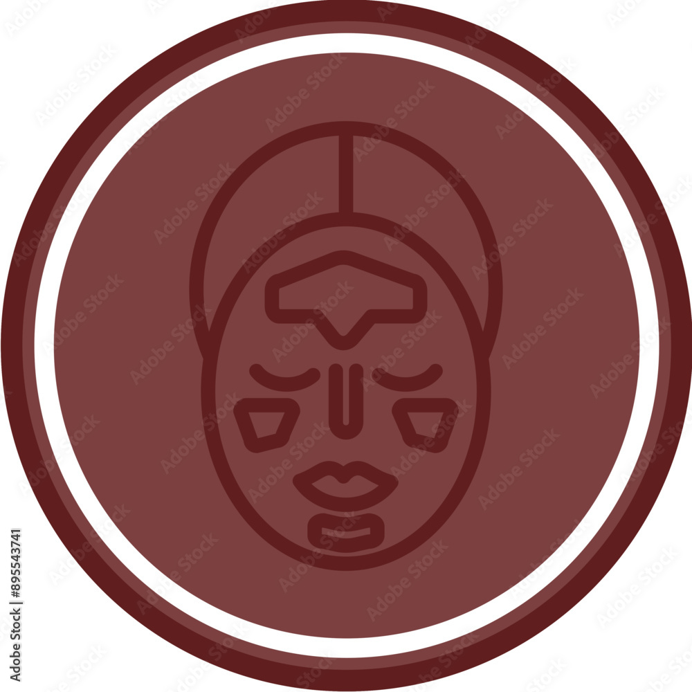Contouring and Highlighting Vector Line Double Circle Maroon Contouring and Highlighting Vector Line Double Circle Maroon