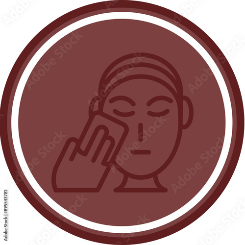 Makeup Removal Methods Vector Line Double Circle Maroon