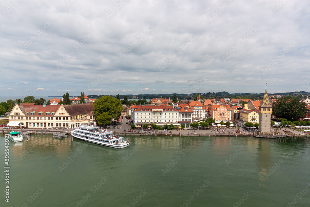 Port of Lindau island, Lake Constance, Germany Port of Lindau island, Lake Constance, Germany