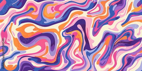 Abstract Swirling Pattern in Vibrant Colors