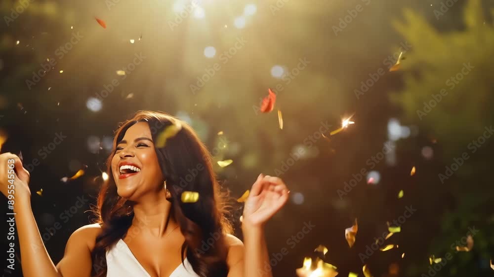 Joyful African Woman Rejoicing Success and Personal Triumph Joyful African Woman Rejoicing Success and Personal Triumph