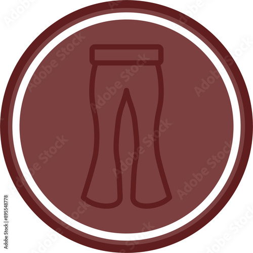 Pajama Vector Line Double Circle Maroon