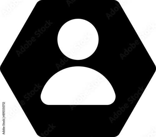 person hexagon icon