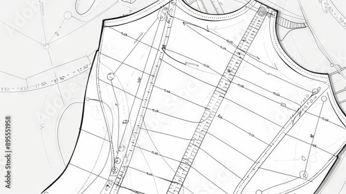 Wallpaper Mural Detailed Sewing Pattern Drawings for Fashion Design and Crafting Torontodigital.ca