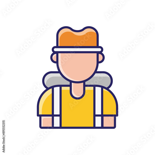 Backpacker vector icon