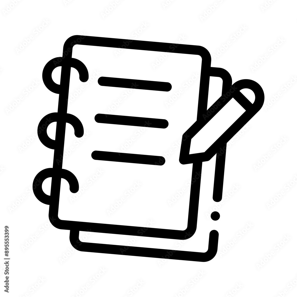 notebook line icon notebook line icon