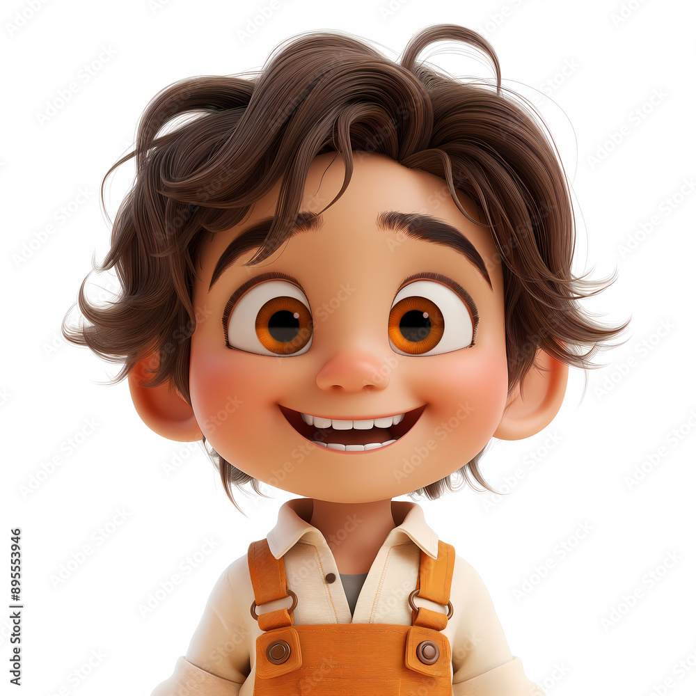 3d portraits of happy people on a white background. Cartoon characters boy and man, vector illustration 3d portraits of happy people on a white background. Cartoon characters boy and man, vector illustration