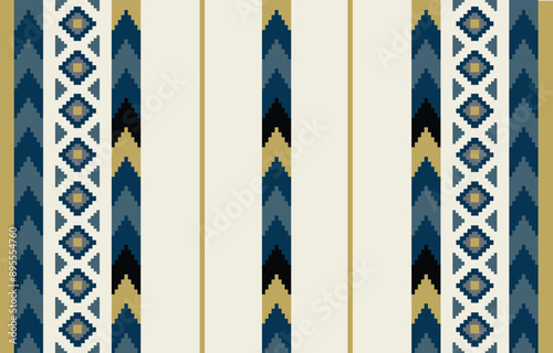 Ethnic tribal Aztec colorful  stripe background. Seamless tribal pattern, folk embroidery, tradition geometric Aztec ornament. Tradition Native and Navaho design for fabric, textile, print, rug, paper