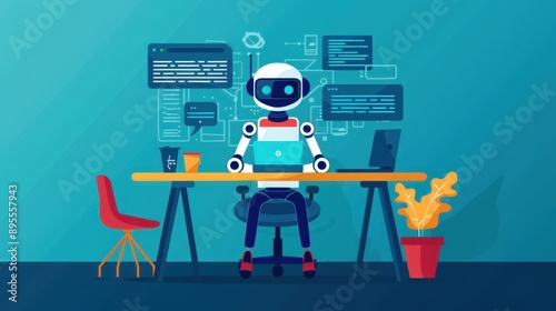 Language practice with chatbot, user on desktop