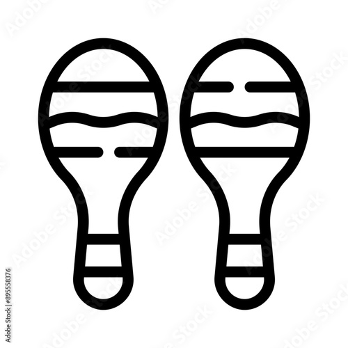 maracas line icon