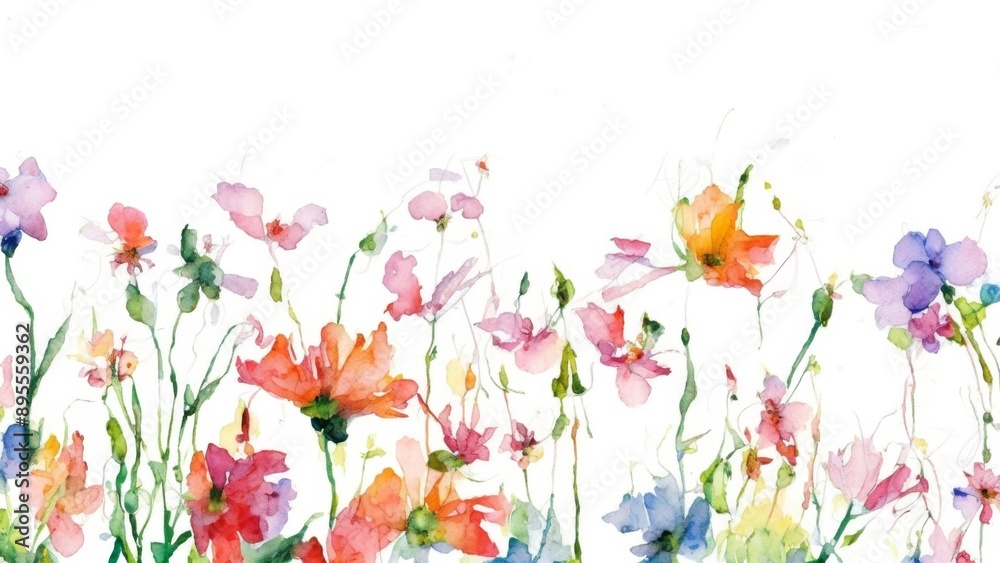 flores de acuarela silvestres flores de acuarela silvestres