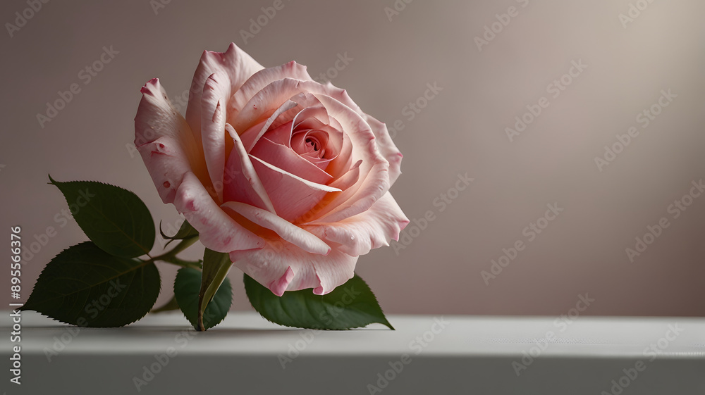 Fototapeta premium red rose on a black background and rose, ai generated