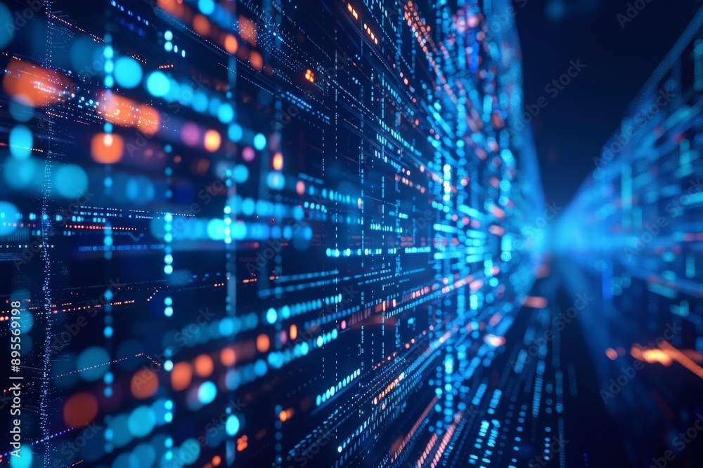 Abstract Digital Data Flow Visualitation Abstract Digital Data Flow Visualitation