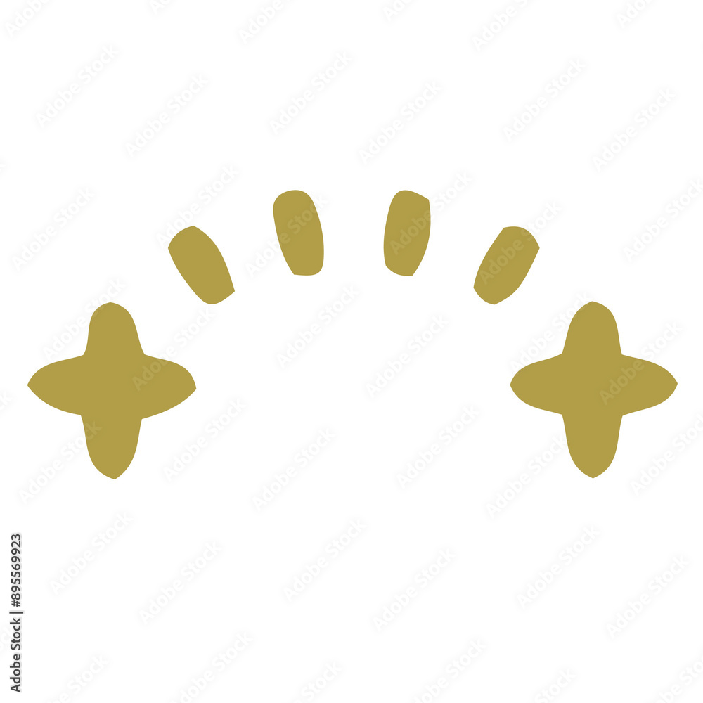 Abstract golden shape doodle element design Abstract golden shape doodle element design