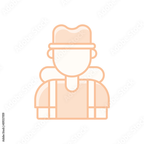 Backpacker vector icon