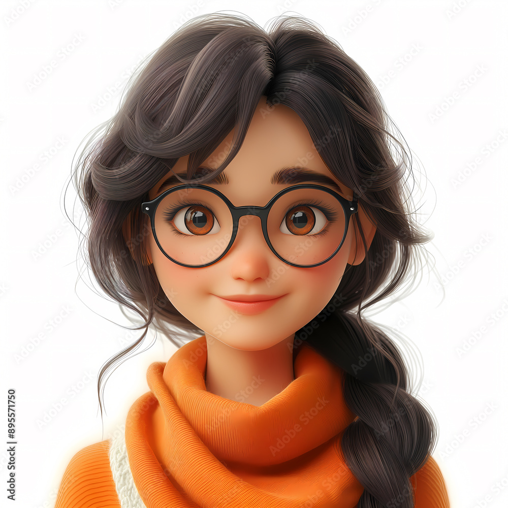 3d portraits of happy people on a white background. Cartoon characters women and girl, vector illustration 3d portraits of happy people on a white background. Cartoon characters women and girl, vector illustration