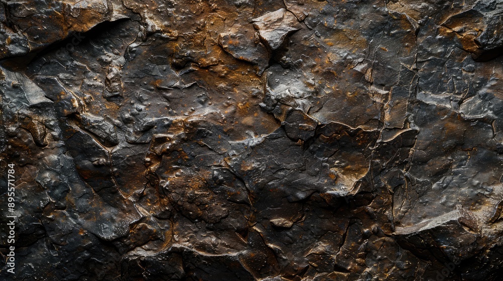 Dark brown stone texture: close-up of natural rock with copy space for design