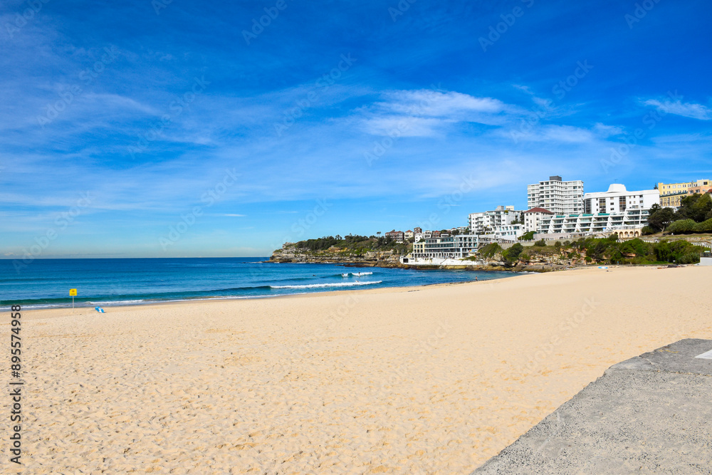 Landscape beautiful summer horizontal horizon look view tropical shore open sea beach cloud clean blue sky and city scape background calm nature ocean wave water sun day time holiday at Australia. Landscape beautiful summer horizontal horizon look view tropical shore open sea beach cloud clean blue sky and city scape background calm nature ocean wave water sun day time holiday at Australia.
