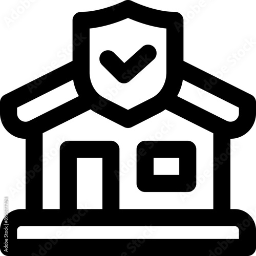 house insurance icon. vector line icon for your website, mobile, presentation, and logo design.