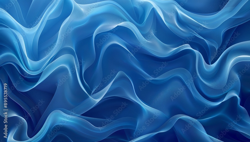 Fototapeta premium Abstract Blue Waves Background