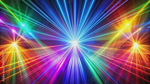 Vibrant beams of light intertwining in a striking display   vibrant  beams  light  intertwining  colorful  vivid  hues