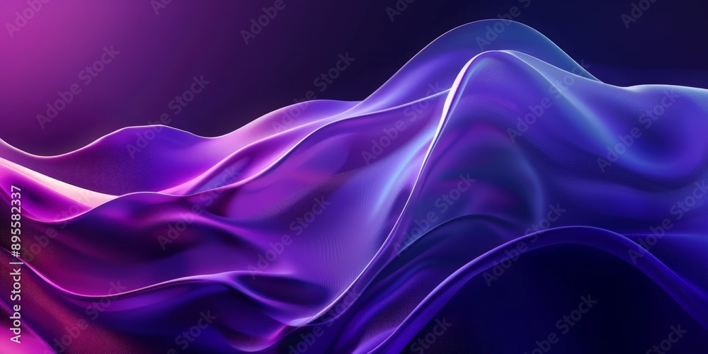Obraz premium Abstract Purple and Blue Waves