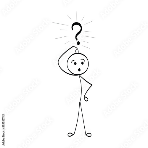 Funny Stick figure hand drawn style for print or use as poster, card, flyer, tattoo or T Shirt design