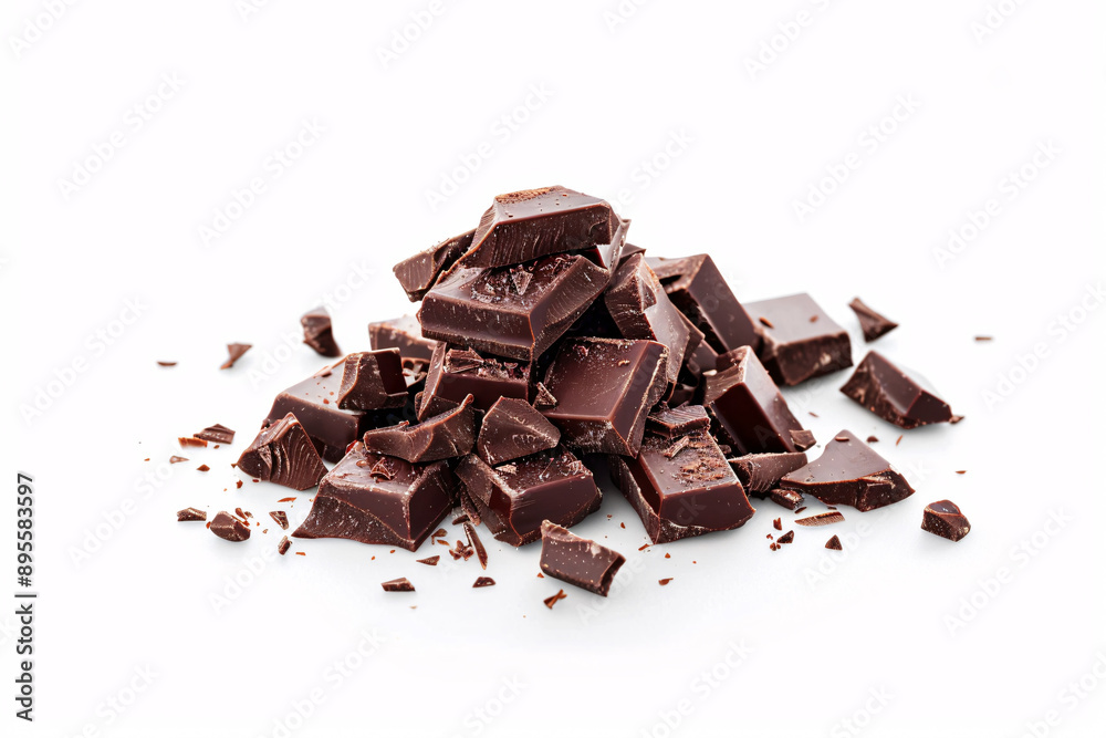 a pile of chocolate pieces a pile of chocolate pieces