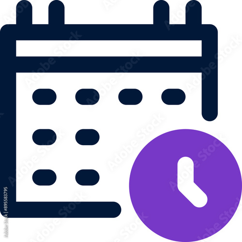 schedule icon. vector dual tone icon for your website, mobile, presentation, and logo design.