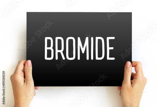 Bromide text quote on card, concept background