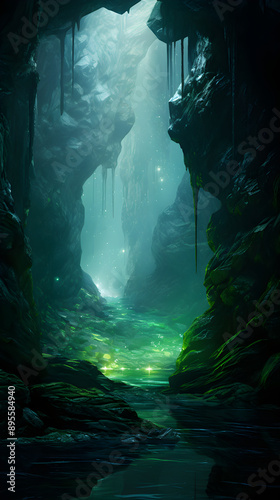 Enthralling Expedition: Cavern of Secrets Beneath the Emerald River Drops, Awaiting Daring Adventurers