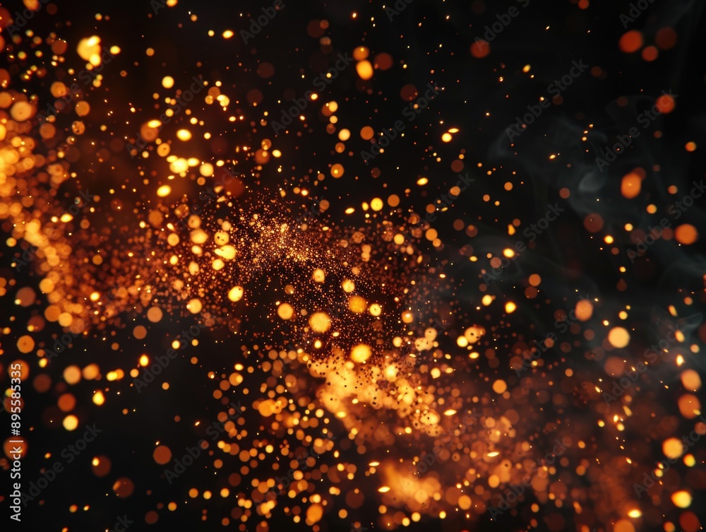 Fire sparks close-up