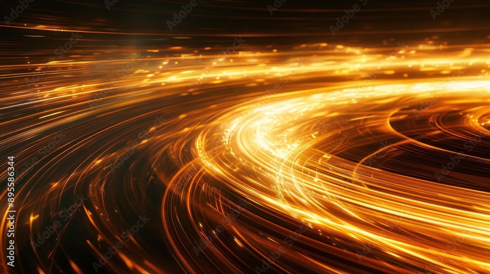 A captivating image showcasing the intricate trails of light in a circular pattern A captivating image showcasing the intricate trails of light in a circular pattern