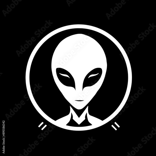 Alien Head Logo Icon Vector