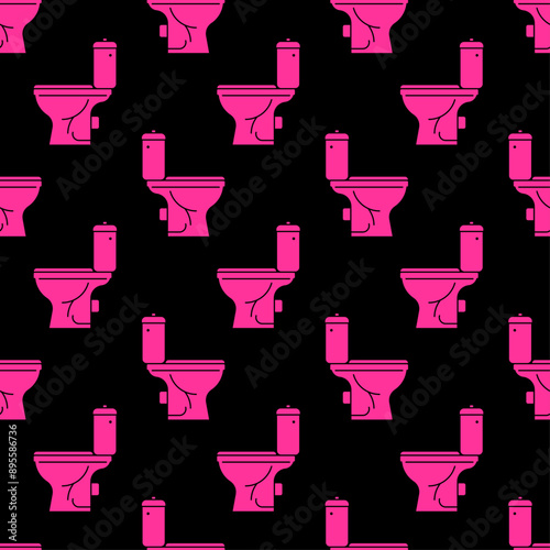 Toilet pot pattern seamless. WC background. Toilet texture