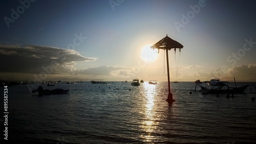 Sunrise over the Ocean. Nature composition.