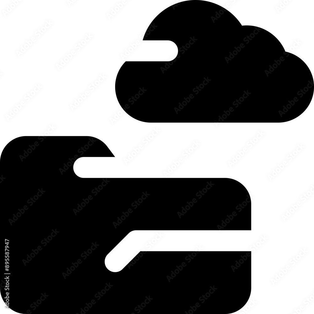 cloud folder icon. vector glyph icon for your website, mobile, presentation, and logo design.