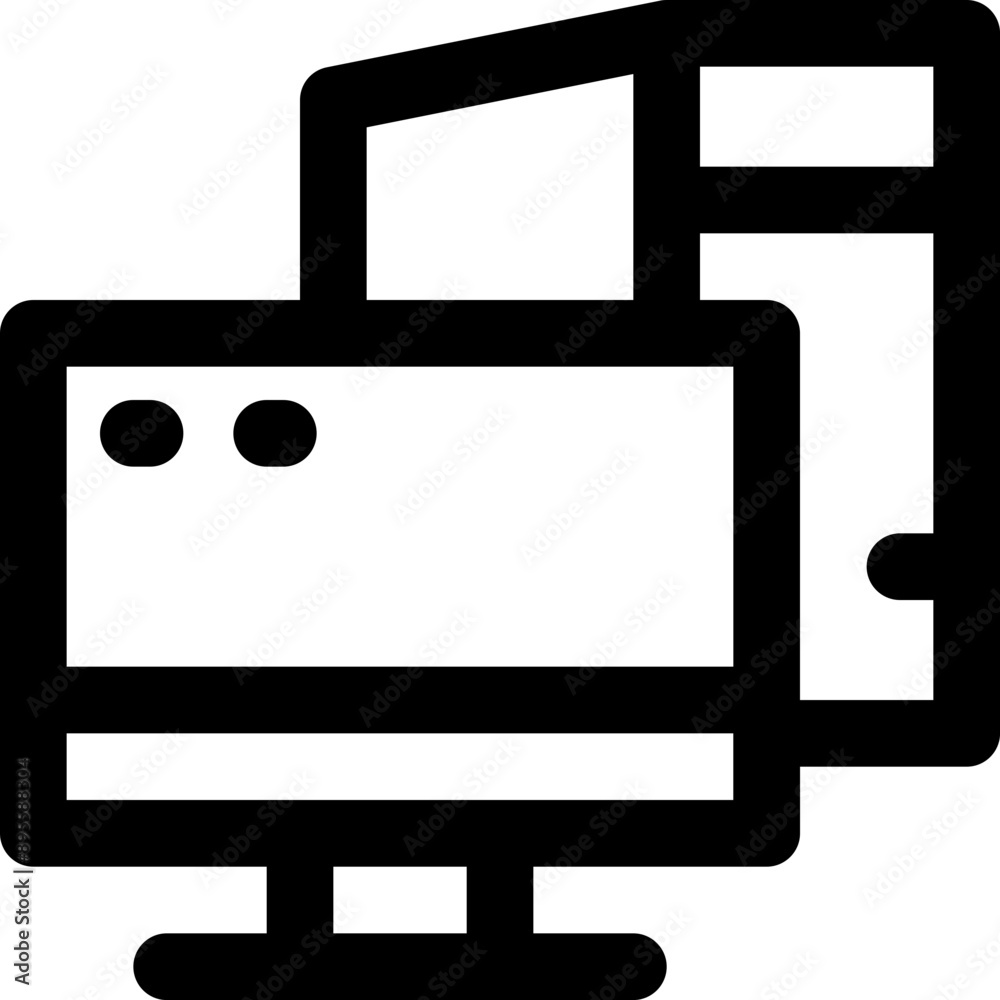 computer icon. vector line icon for your website, mobile, presentation, and logo design. computer icon. vector line icon for your website, mobile, presentation, and logo design.