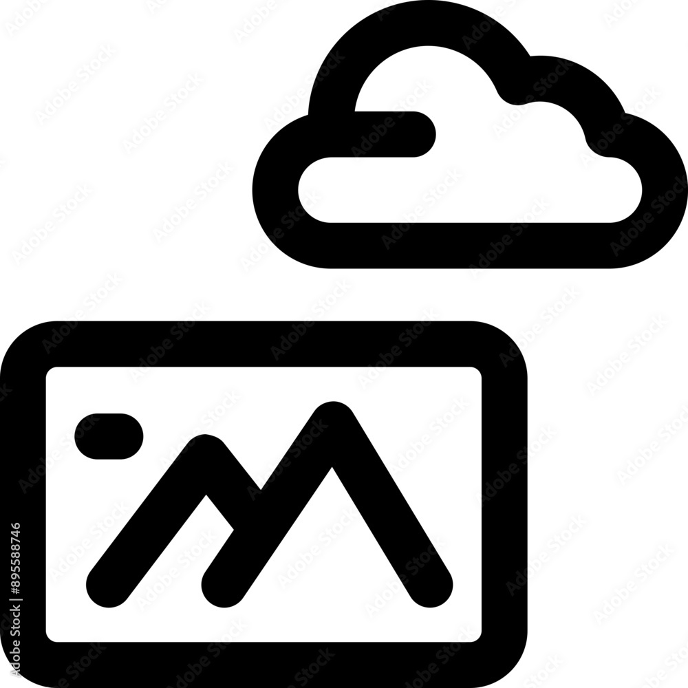 image cloud icon. vector line icon for your website, mobile, presentation, and logo design. image cloud icon. vector line icon for your website, mobile, presentation, and logo design.