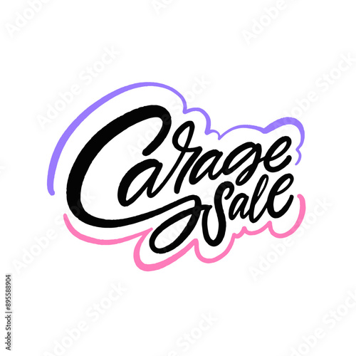 Create a vibrant, colorful calligraphy sign for your upcoming garage sale event