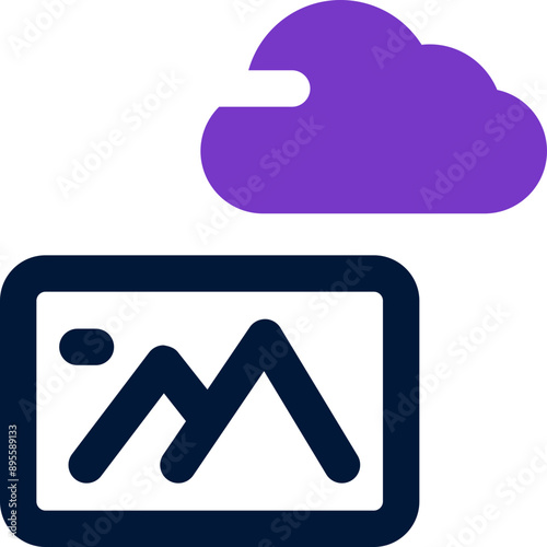 image cloud icon. vector dual tone icon for your website, mobile, presentation, and logo design.