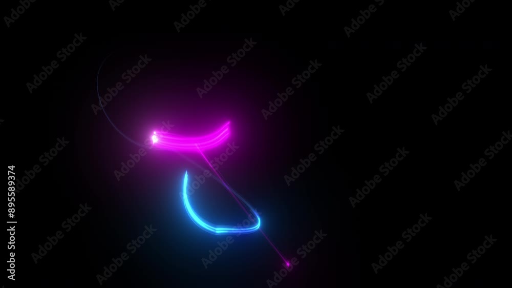 Animated light stripes effect with abstract glowing trail lines. Light stripe on isolated black background. Chaotic movement of light stripes. Animated light stripes effect with abstract glowing trail lines. Light stripe on isolated black background. Chaotic movement of light stripes.