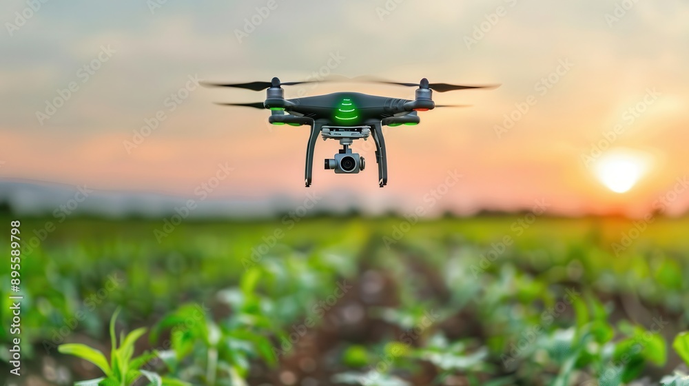 AI analyzing plant health from drone data, agriculture tech, intelligent crop management AI analyzing plant health from drone data, agriculture tech, intelligent crop management