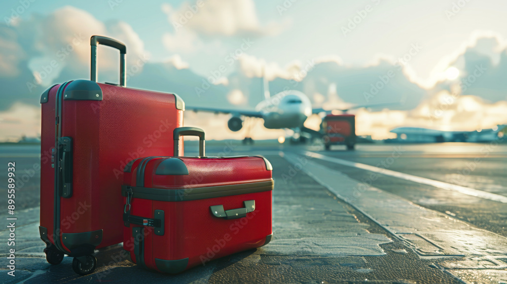 Suitcase or luggage with conveyor belt in the airport. Suitcase or luggage with conveyor belt in the airport.