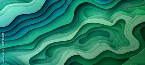 Abstract 3D Terrain Pattern with Blue Hues