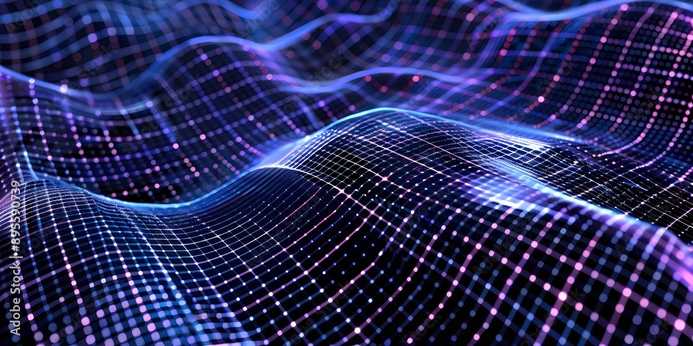 Digital Grid Pattern Background Design Digital Grid Pattern Background Design