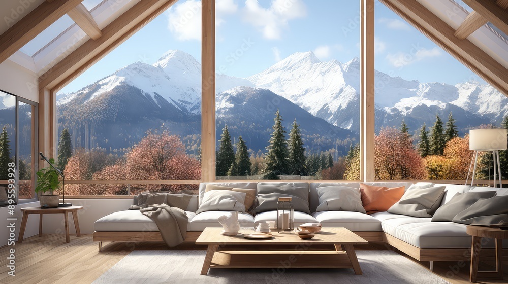 Fototapeta premium ultra realistic flowers and house view